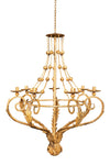 Biscottini Lampadario in ferro battuto finitura crema anticata Lanterna soffitto realizzata