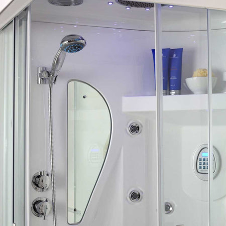 Cabina doccia multifunzione idromassaggio e bagno turco 110x70 Galassia Plus Destra