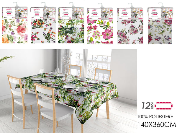 Tovaglia Antimacchia Flowers 140x360