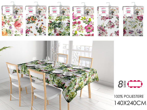 Tovaglia Antimacchia Flowers 140x240