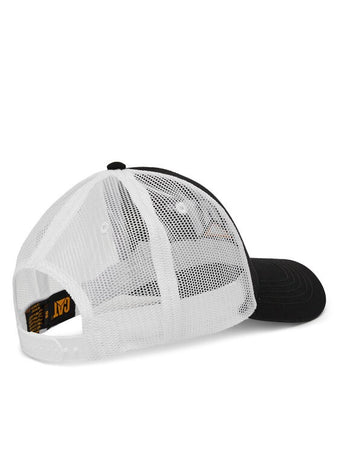 Berretto visiera precurvata Caterpillar CAT Raised Logo Cap Black-White
