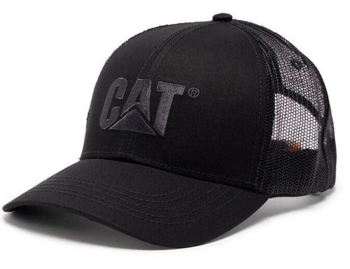 Berretto visiera precurvata Caterpillar CAT Raised Logo Cap Black-Black