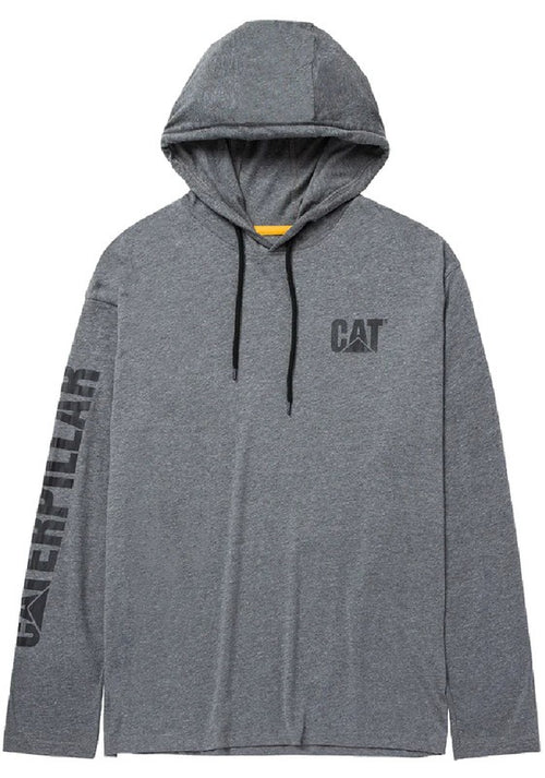 T-Shirt manica lunga con cappuccio CAT - UPF Defender Long Sleeve Tee Dark Heather Grey