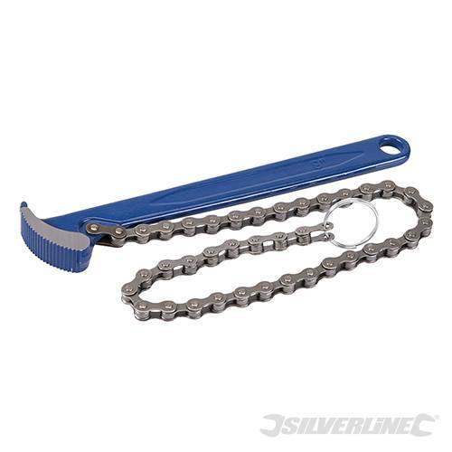 Chiave a catena per filtri olio 150mm manico in acciaio doppia ganascia Prezzo Silverline Silverline