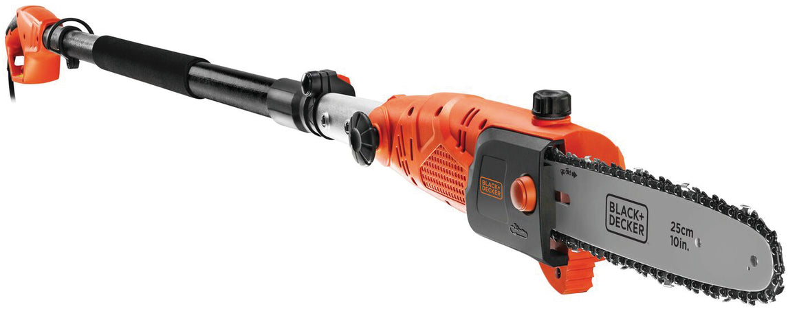 Black+Decker Sega Per Potatura Elettrica Ps7525-Qs 800 W Barra Cm. 25 Asta Telescopica