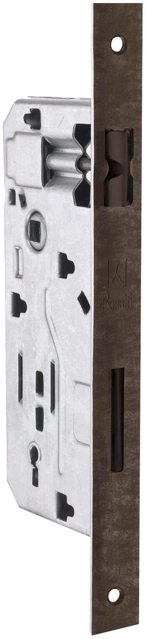 Bonaiti Serratura Legno Patent Inf. B/Quadro Art. 040P - Bronzato Verniciato E.50