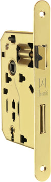 Bonaiti Serratura Legno Patent Inf. B/Tondo Art. 042T - Ottonato Lucido E.35