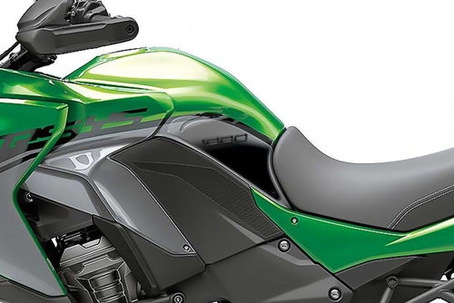 2 ADESIVI 3D GEL PROTEZIONI LATERALI compatibili per moto KAWASAKI VERSYS 1000 - Trasparente