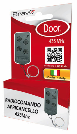Bravo Radiocomando Apricancello Doorx Codice Fisso Frequenza 433 Mhz Display 22 Pz.