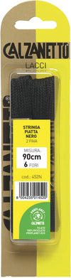 Calzanetto Lacci Piatti Per Scarpe 2 Paia Cm. 90 Col. Nero