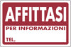 Cartello Segnaletico Affittasi Cm. 30X20 10.00 Pz