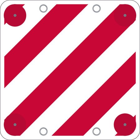 Cartello Segnaletico Carichi Sporgenti Non Omologato Cm. 50X50