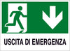 Cartello Segnaletico Uscita Di Emergenza Cm. 30X20 10.00 Pz