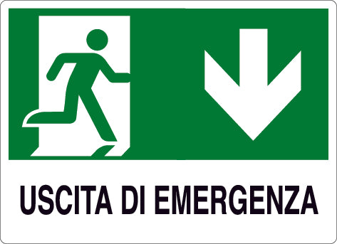 Cartello Segnaletico Uscita Di Emergenza Cm. 30X20 10.00 Pz