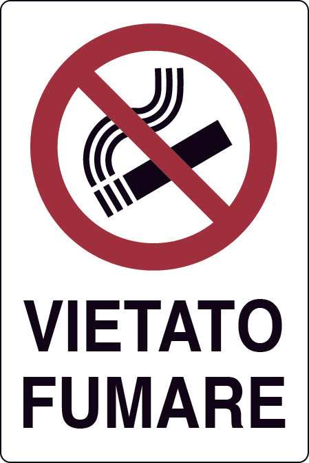 Cartello Segnaletico Vietato Fumare Cm. 20X30 10.00 Pz