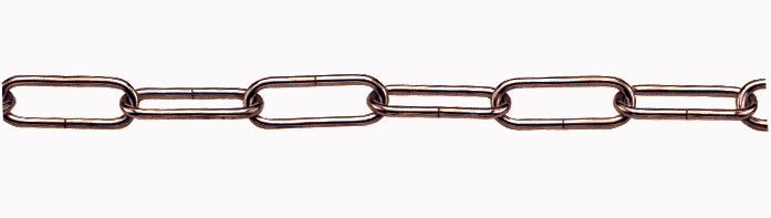 Catena Per Lampadari Genovese In Ferro Bronzato Ee ? Filo Mm. 15 N° 10 25.00 Metri