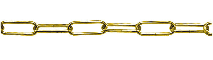 Catena Per Lampadari Genovese In Ferro Ottonato Ee ? Filo Mm. 15 N° 10 25.00 Metri