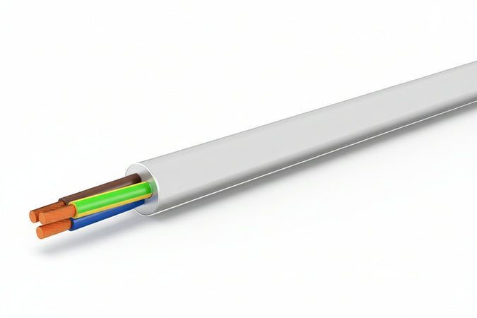 Cavo Multipolare Flessibile H05Vv-F Rt. 100 Mt. Col. Bianco Sezione 2X1