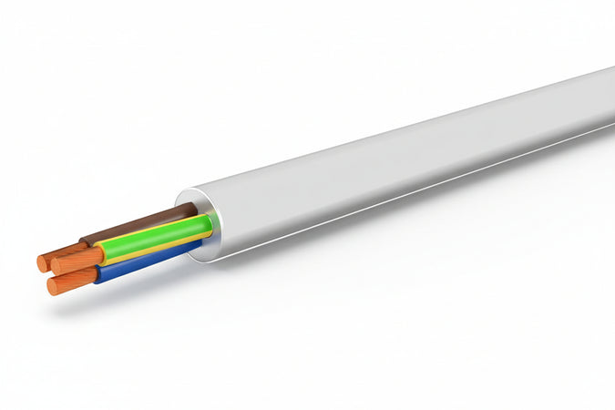Cavo Multipolare Flessibile H05Vv-F Rt. 100 Mt. Col. Bianco Sezione 3X1,5
