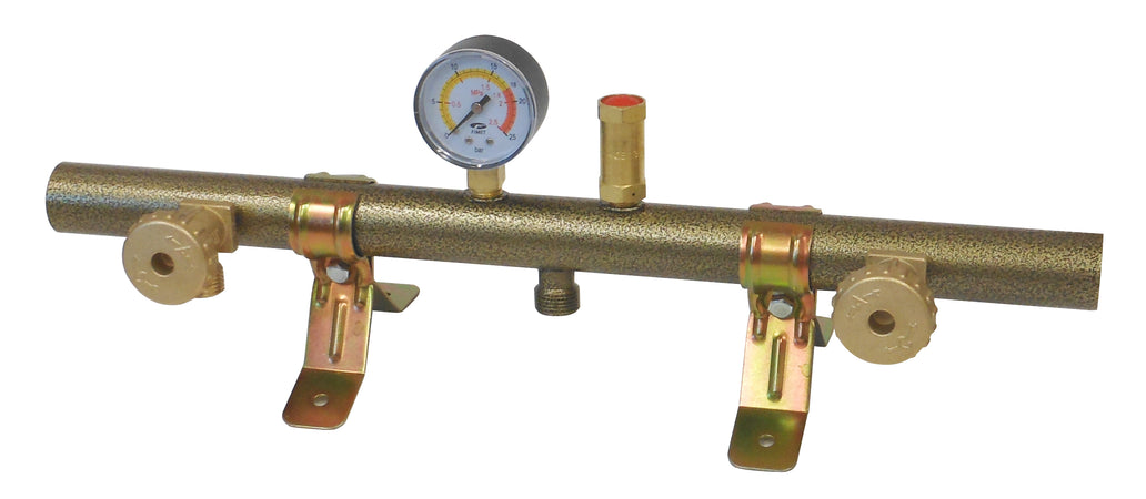 Centralina Gas Tubolare Con Valvola E Manometro 2 Uscite