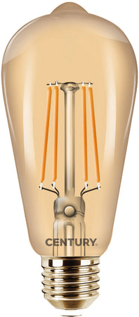 Century Lampada A Filamento Led Epoca Edison E27 Luce Calda 8 W - 806 Lumen 10.00 Pz