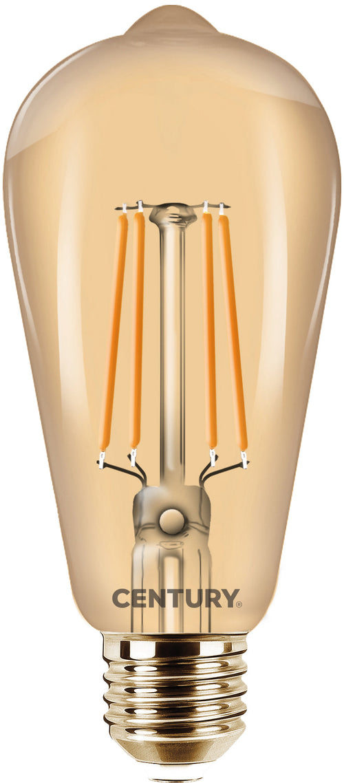Century Lampada A Filamento Led Epoca Edison E27 Luce Calda 8 W - 806 Lumen 10.00 Pz
