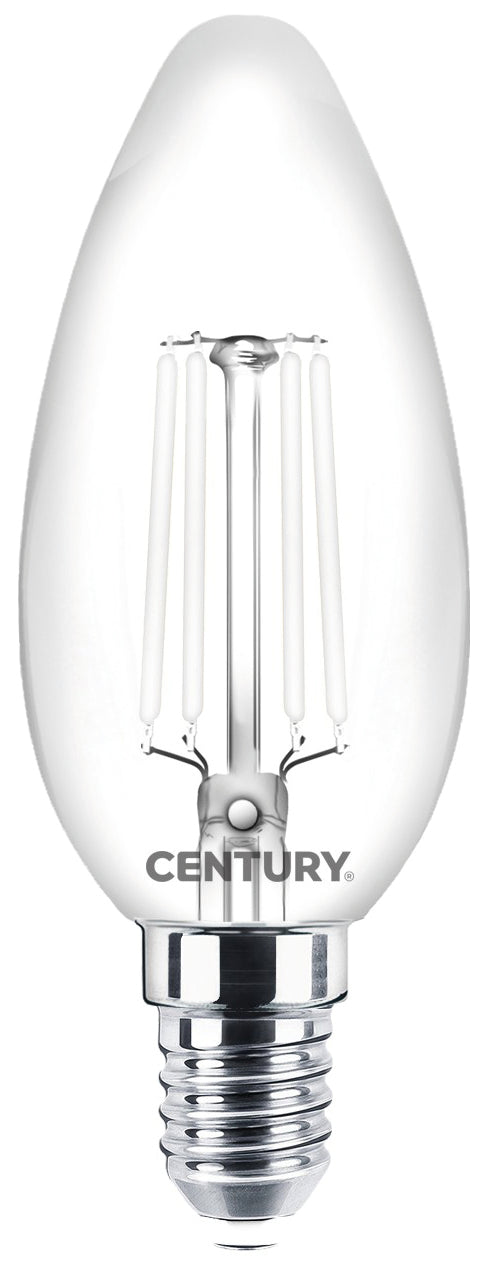 Century Lampada A Filamento Led Incanto White Candela E14 Luce Calda 4,5 W - 470 Lumen 10.00 Pz