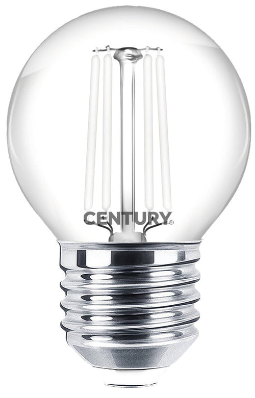 Century Lampada A Filamento Led Incanto White Sfera E27 Luce Calda 4,5 W - 470 Lumen 10.00 Pz