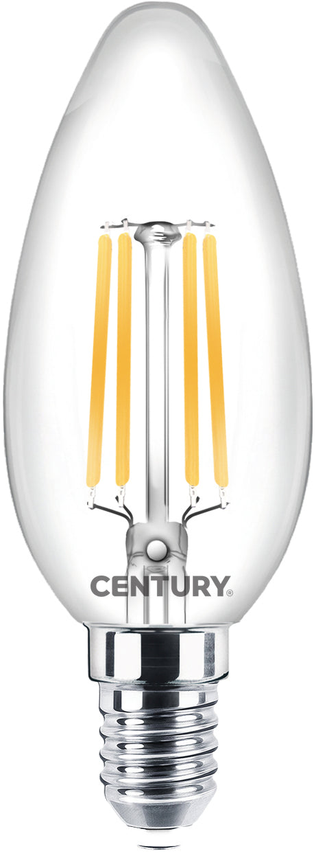 Century Lampada A Filamento Led Candela E14 Luce Naturale 6 W - 806 Lumen 10.00 Pz