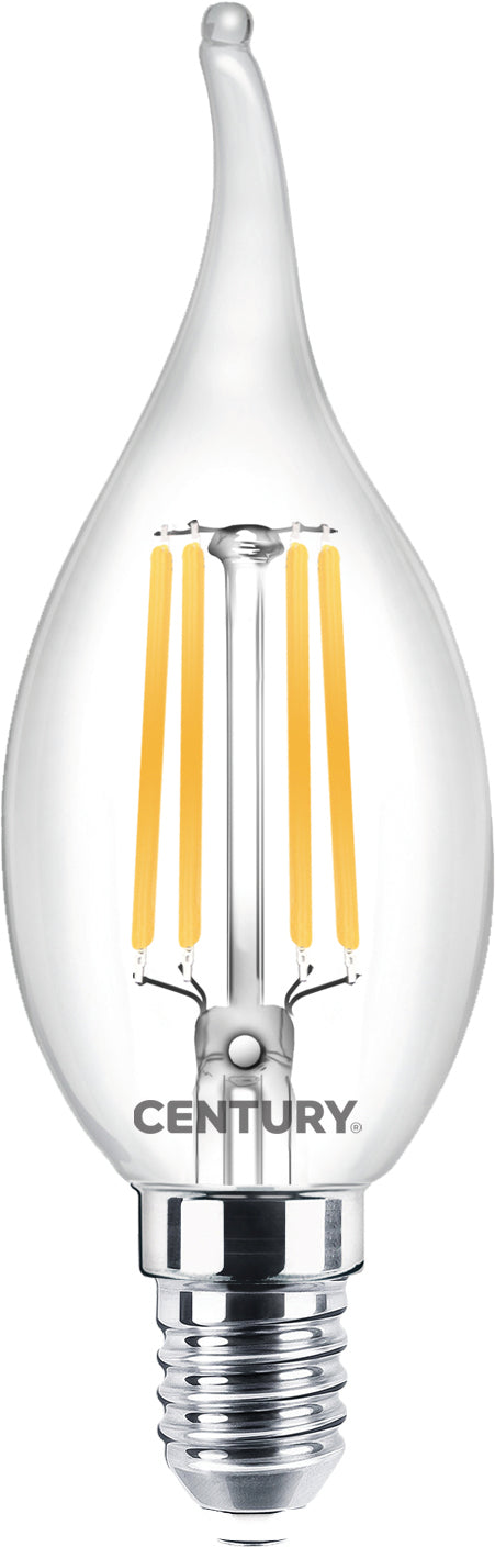 Century Lampada A Filamento Led Colpo Di Vento E14 Luce Calda 2 W - 250 Lumen 10.00 Pz