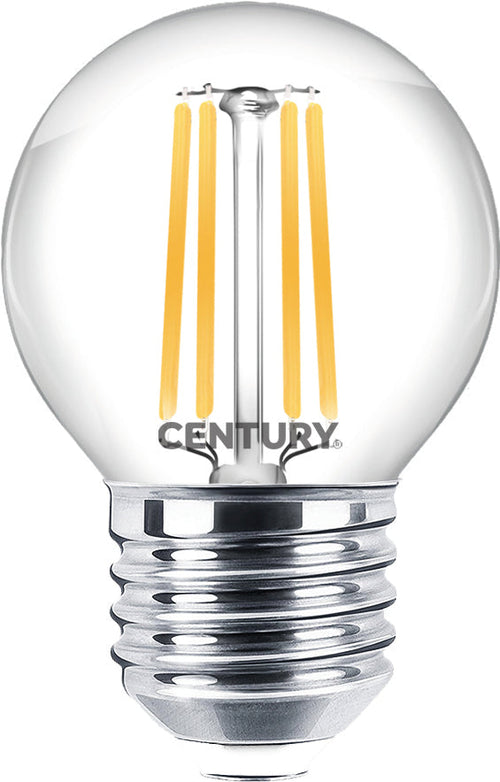 Century Lampada A Filamento Led Sfera E27 Luce Calda 4 W - 470 Lumen 10.00 Pz