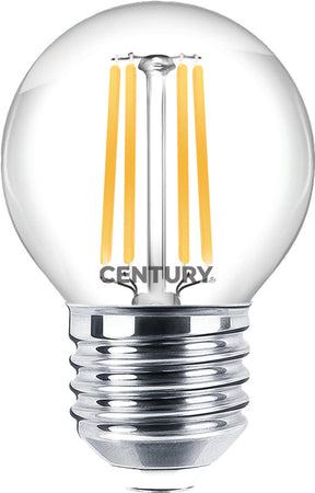 Century Lampada A Filamento Led Sfera E27 Luce Naturale 4 W - 470 Lumen 10.00 Pz