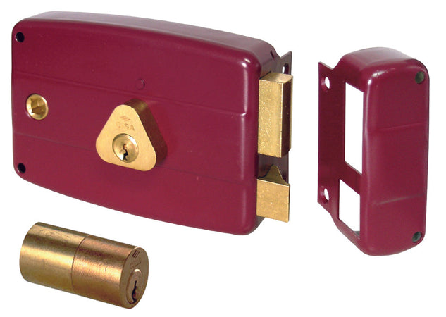 Cisa Serratura Ferro Appl..2M+S Cil/Int. Amaranto Art. 50171 E.60 Dx