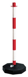 Colonnina Segnaletica Bianca/Rosso Con Base Riempibile H. Cm. 90 10.00 Pz