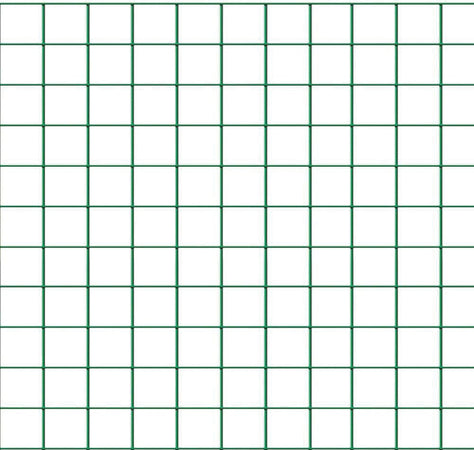 Confine Rete Per Recinzioni Plast. Maglia Mm.12X12 Ø Filo Mm.1,20 H Cm.100 Col. Verde