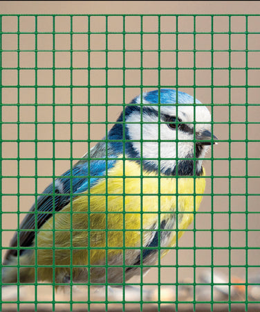 Confine Rete Per Recinzioni Plast. Maglia Mm.12X12 Ø Filo Mm.1,20 H Cm.100 Col. Verde