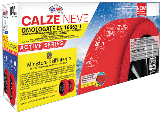Dac Calze Da Neve Omologate Per Auto Mis. Xs