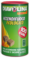 Diavolina Accendifuoco Naturale Box 100 Cubetti 6.00 Pz