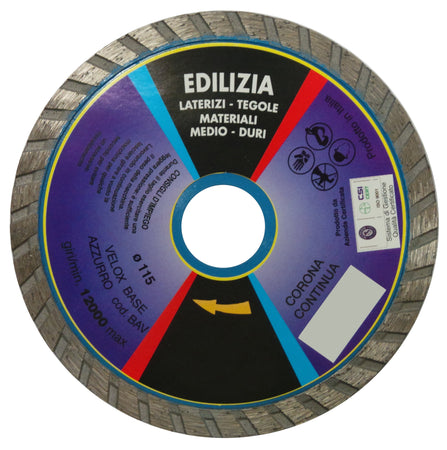 Disco Diamantato Universale Corona Continua Ø Mm. 115