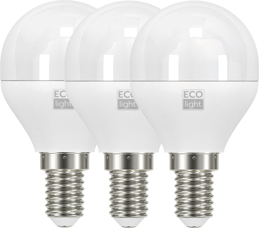 Ecolight Lampada A Led Mini Globo E14 3 Pz. Luce Fredda 6 W 20.00 Confezioni