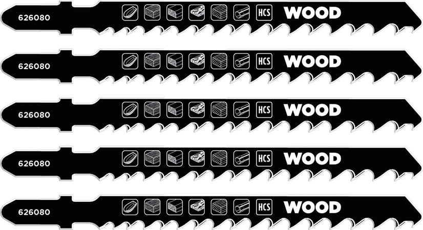 Einhell Lama Per Seghetto Alternativo 5 Pz. Legno E Laminati Taglio Medio 5.00 Confezioni