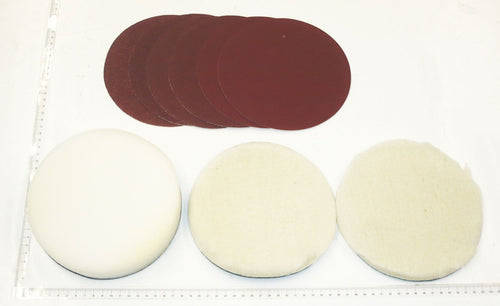 Einhell Set Cuffie + Dischi Per Lucidatrice Bt-Po1100E 9 Pezzi