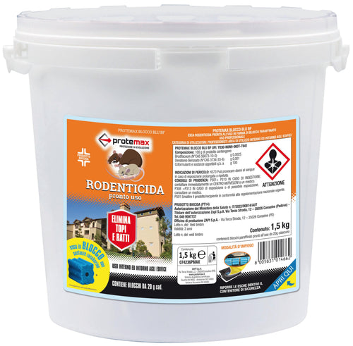 Esca Topicida Blocco Paraffinato Bf In Secchiello Kg. 1,5