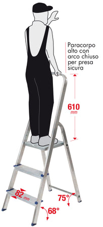 Facal Scala In Alluminio Alfa 3 Gradini