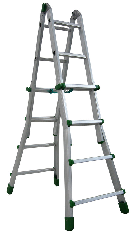 Facal Scala Telescopica In Alluminio Eurobriko Gradini N°3+4 H Max Cm. 344