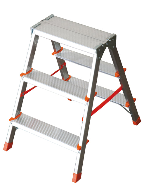 Facal Sgabello In Alluminio Filo Doppia Salita 3 Gradini