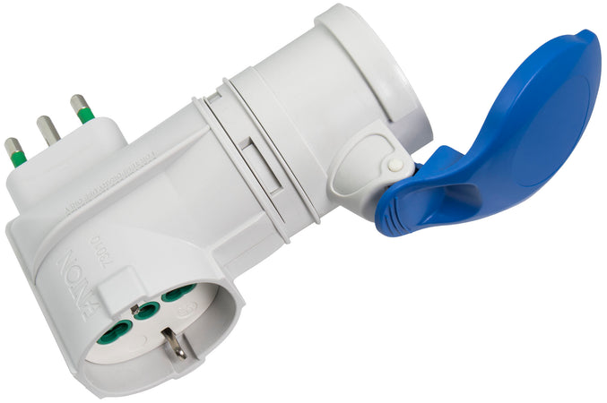 Fanton Adattatore Industriale Cee Spina 16A/ 1 Presa Schuko+1 Presa Cee 16A 4.00 Pz