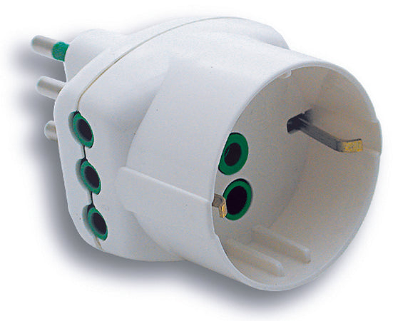 Fanton Adattatore Triplo 2P+T Spina 10A/2 Prese 10A+Schuko 5.00 Pz