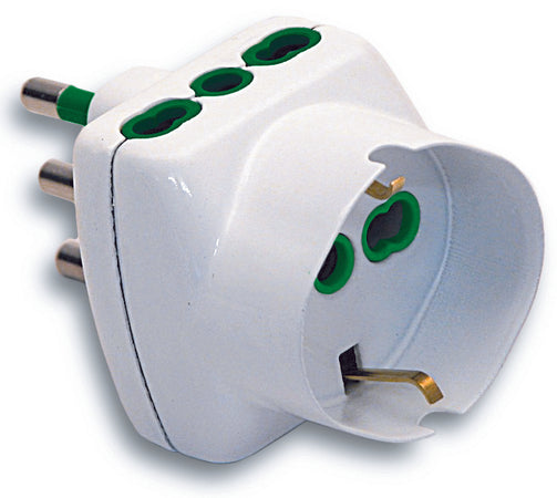 Fanton Adattatore Triplo 2P+T Spina 16A/2 Prese 10/16A+Schuko 5.00 Pz