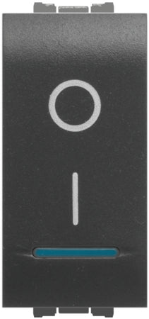 Feb Elettrica Interruttore Bipolare Luminoso 16 Ax Col. Antracite 10.00 Pz